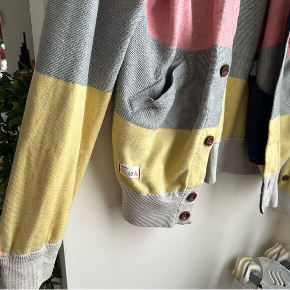 Striped color block style men’s hoodie - Picture 2 of 10